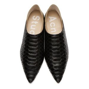 Acne Studios Black Aminatha Snake Slippers